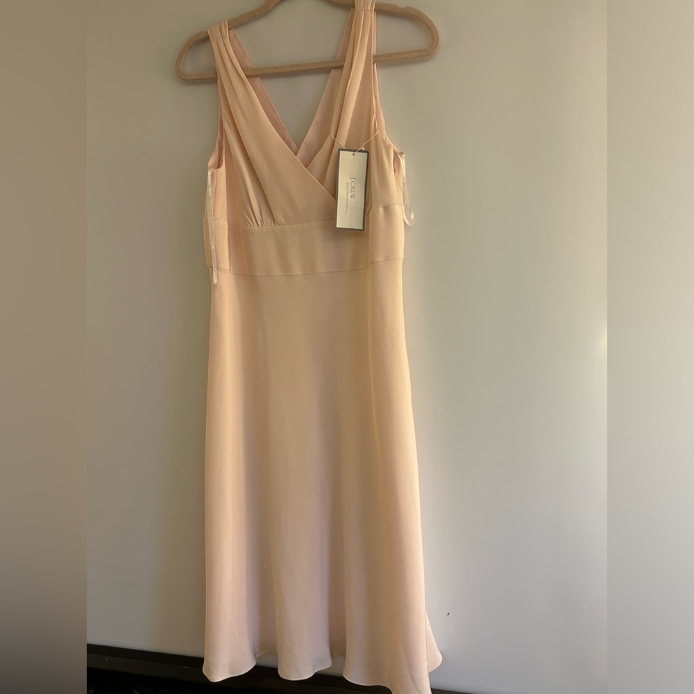 J.CREW SPECIAL OCCASIONS & PARTIES PEACH PINK 100% SILK DRESS STYLE 62983 (14)
